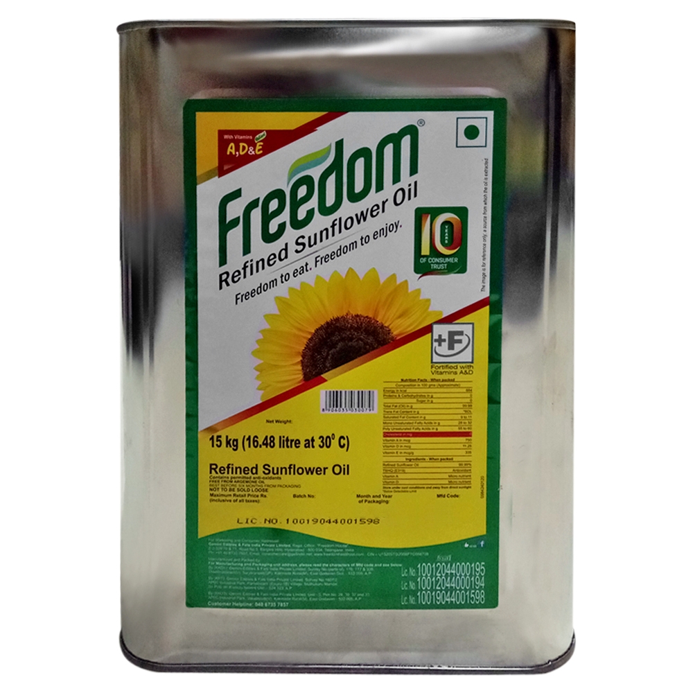 Freedom Refined Sunflower Oil 15 kg