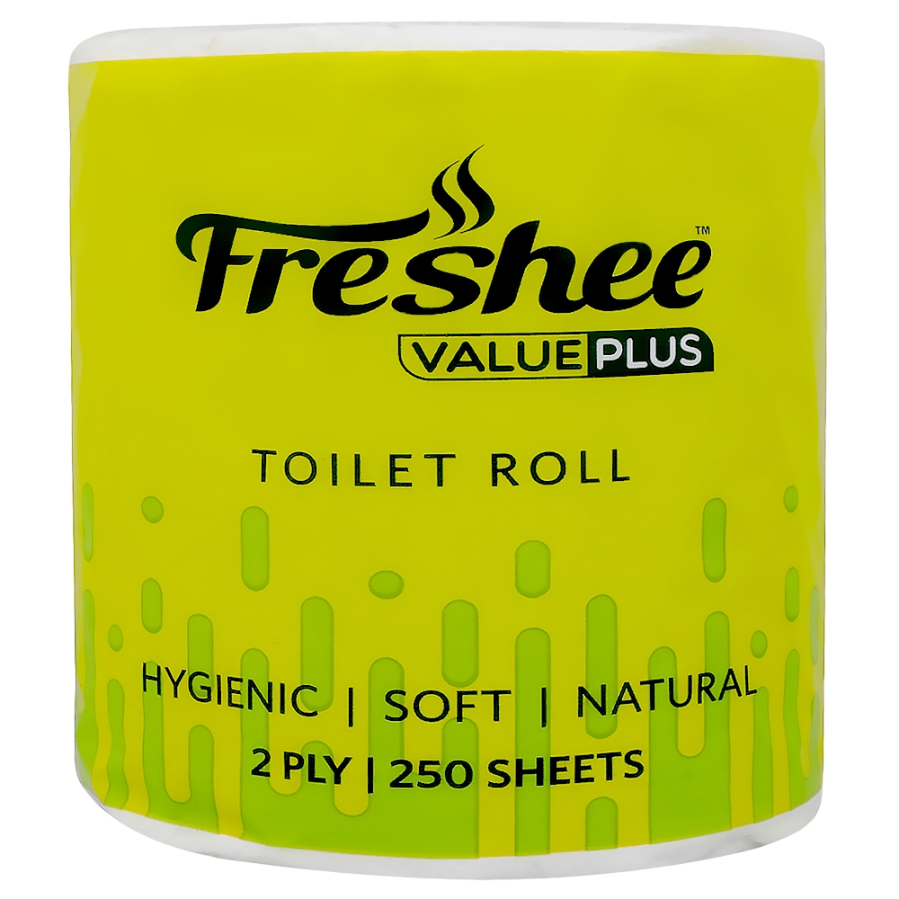 Freshee 2 Ply Toilet Paper Roll 15GSM 250 Sheets