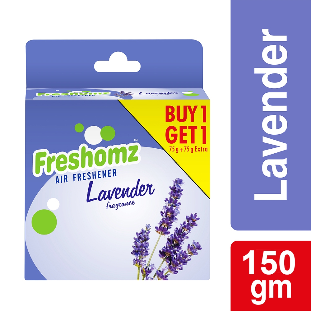 Freshomz Lavender Air Freshener Block 75 g (Buy 1 Get 1 Free Pack Inside)