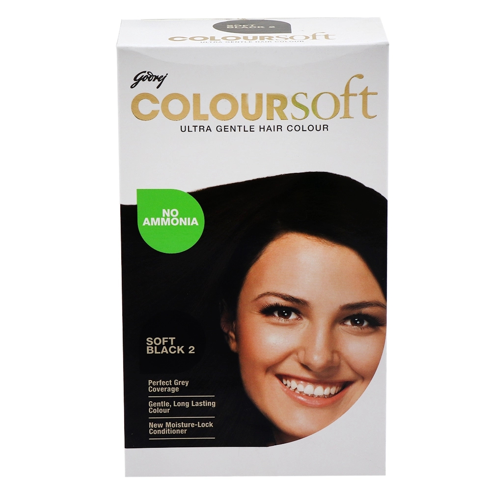 Godrej Coloursoft Ultra Gentle Ammonia Free Hair Color Soft Black (2 Godrej Coloursoft Ultra Gentle Ammonia Free Hair Color Soft Black (2
