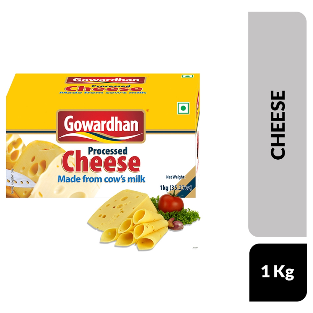 Gowardhan Processed Cheese Block 1 kg (Carton)