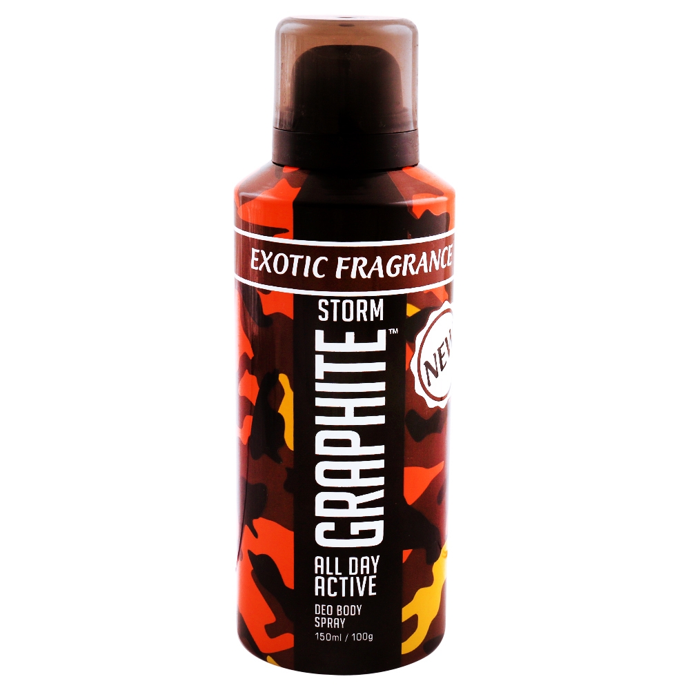 Graphite Exotic Fragrance Storm Deo Body Spray for Men 150 ml