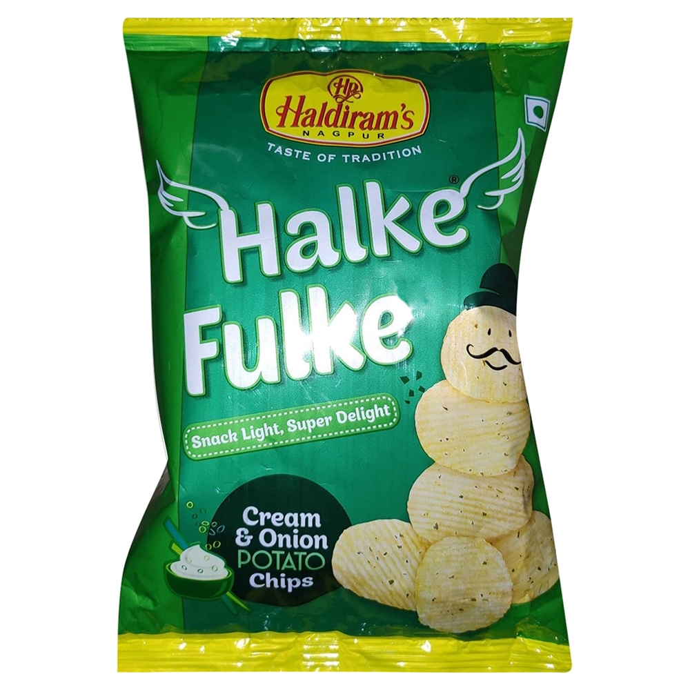 Haldiram's Halke Fulke Cream N Onion Potato Chips 35 g