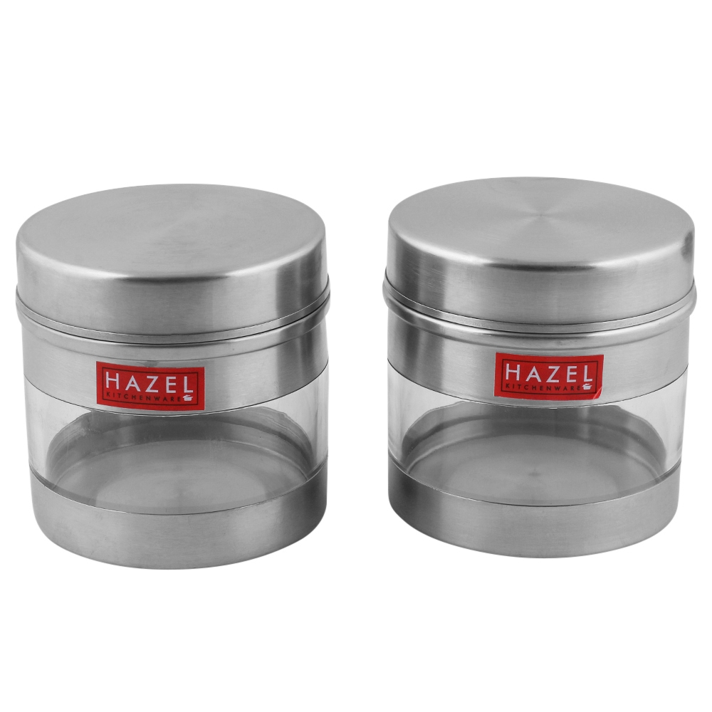 Hazel See Through Stainless Steel Container 300 ml (set of 2)