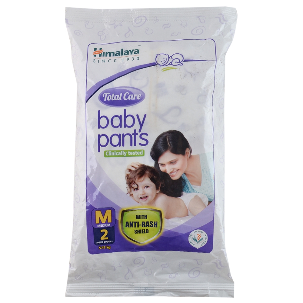 Himalaya Total Care Baby Pants (M) 2 count (5 11 kg)
