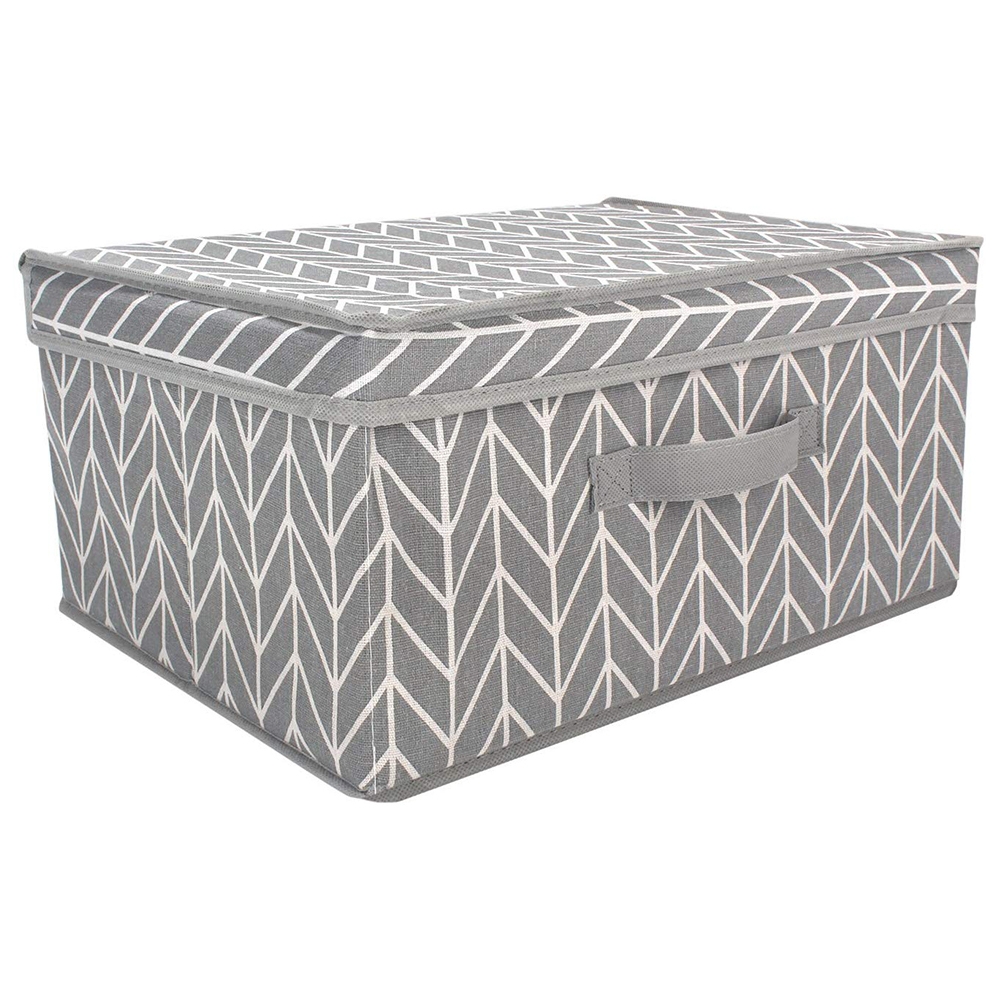 Homestorie Canvas Storage Box with Cover (Large)