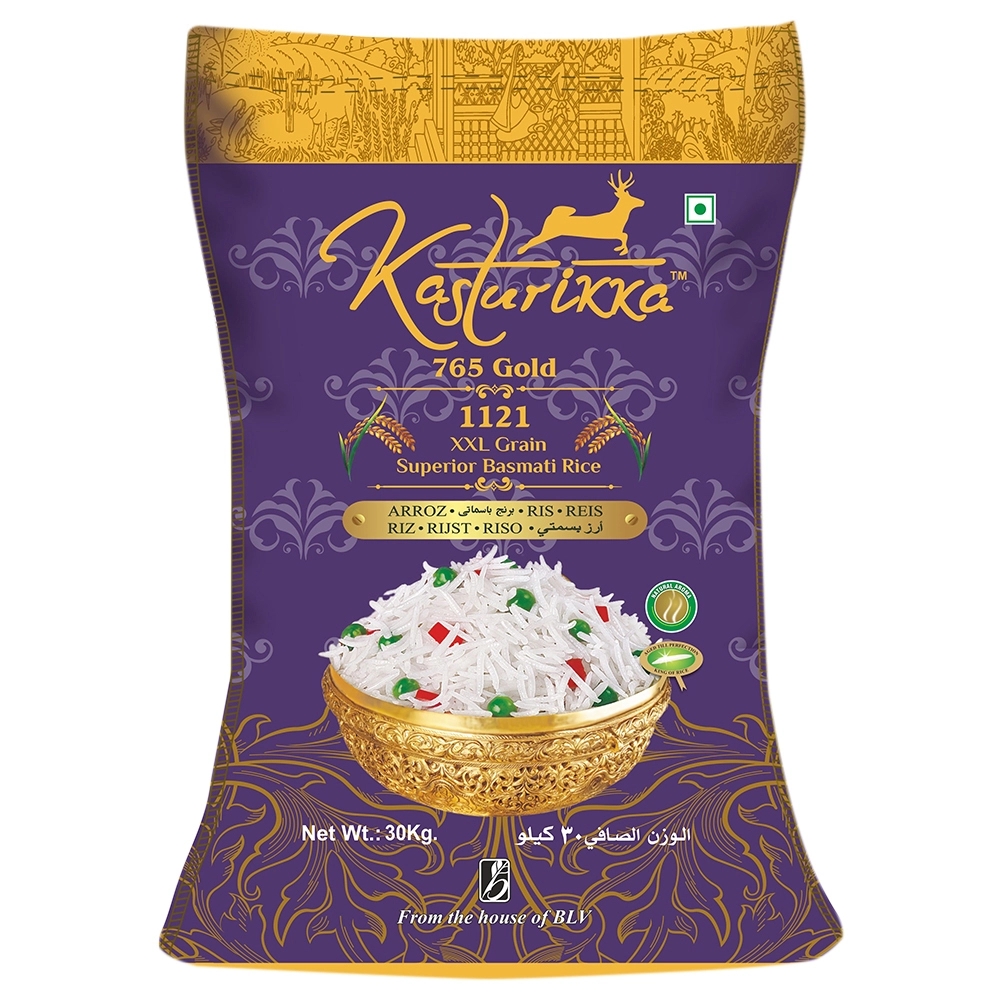 Kasturikka 765 Gold 1121 XXL Long Grain Superior Basmati Rice 30 kg