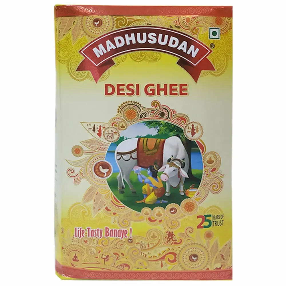 Madhusudan Agmark Desi Ghee 970 ml (Carton)