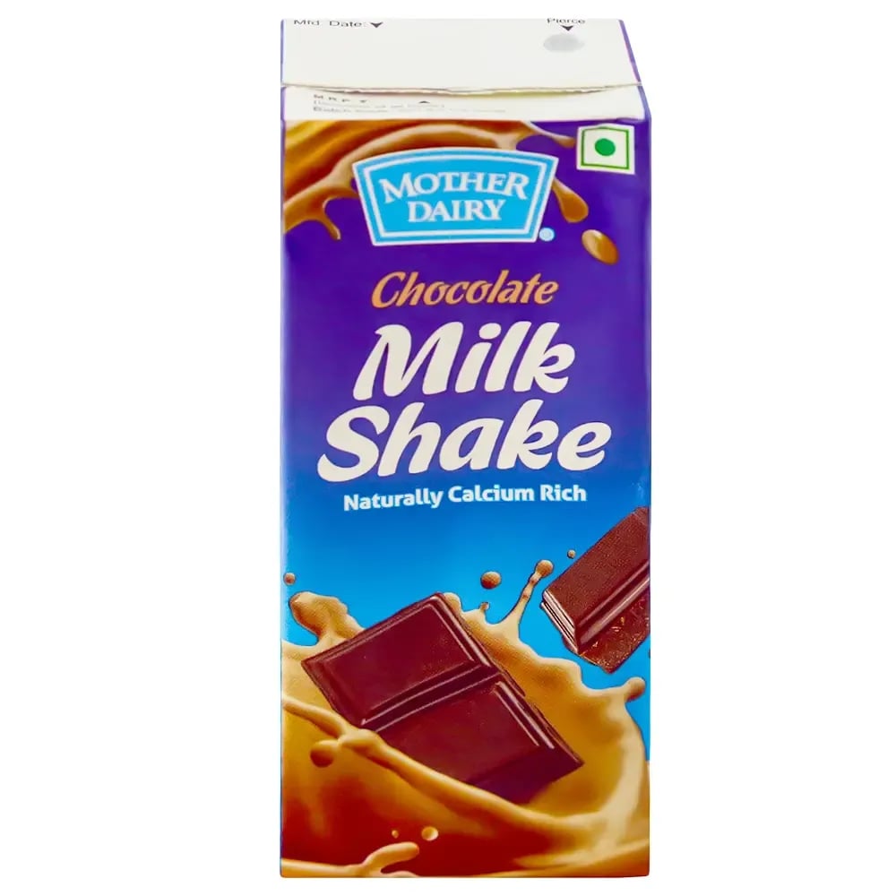Mother Dairy Chocolate Milkshake 200 ml (Tetra Pak)