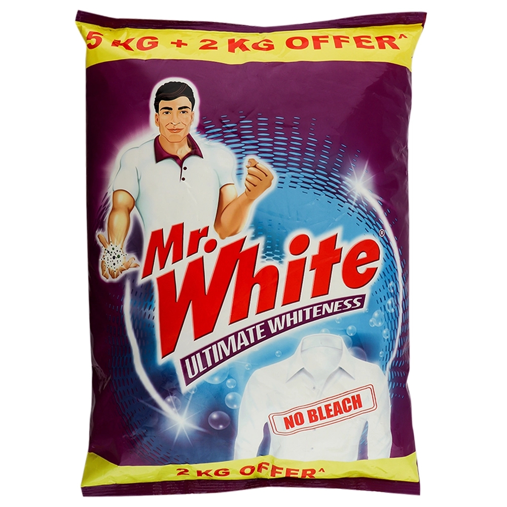 Mr. White Detergent Powder 5 kg (Get Extra 2 kg Free)