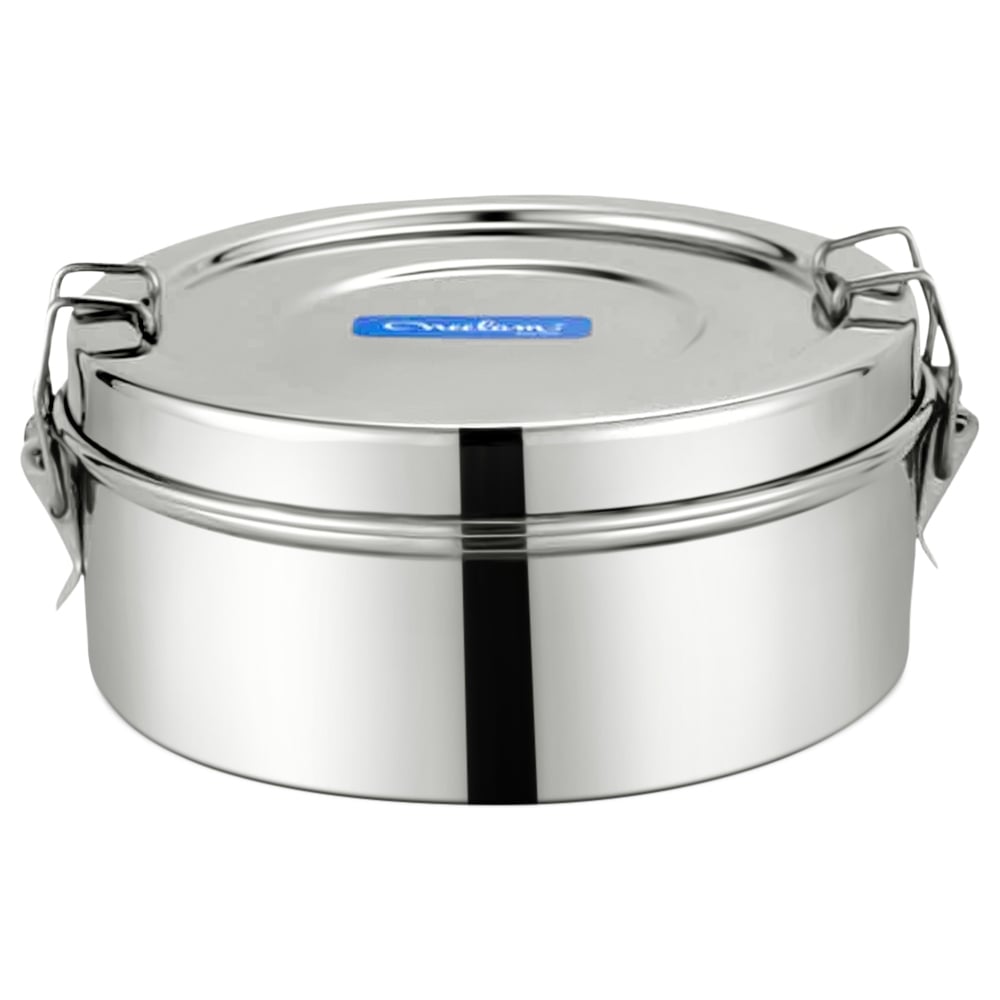Neelam Double Decker Round Stainless Steel Lunch Box 7 inch