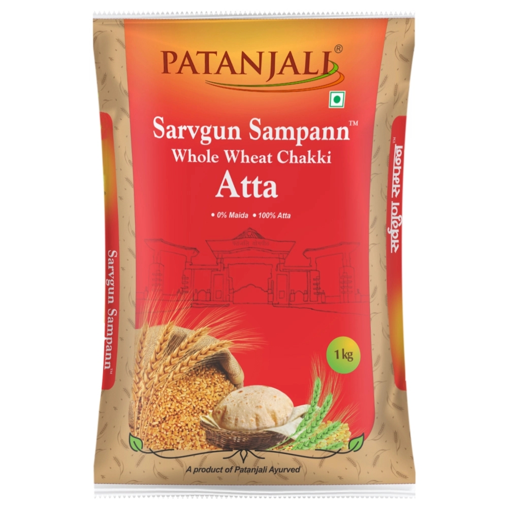 Patanjali Sarvgun Sampann Whole Wheat Atta 1 kg