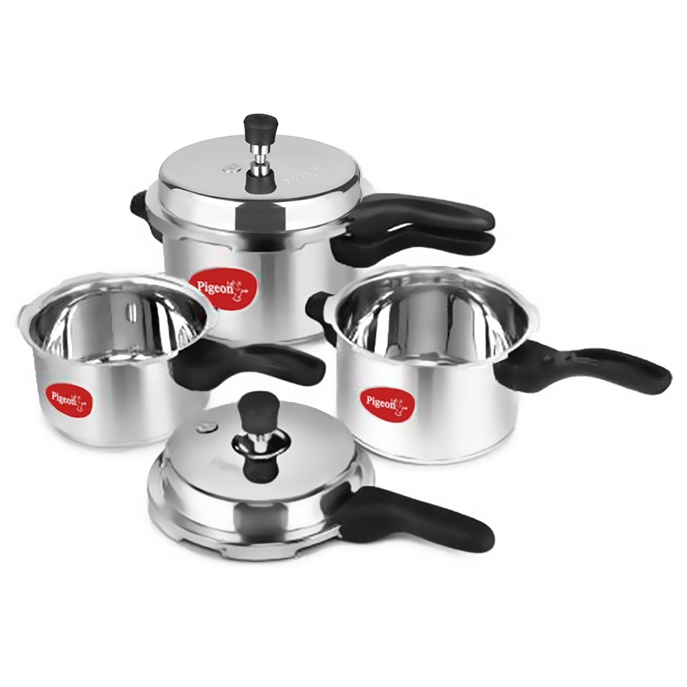 Pigeon Favourite Aluminium Non Induction Base Pressure Cooker Combi