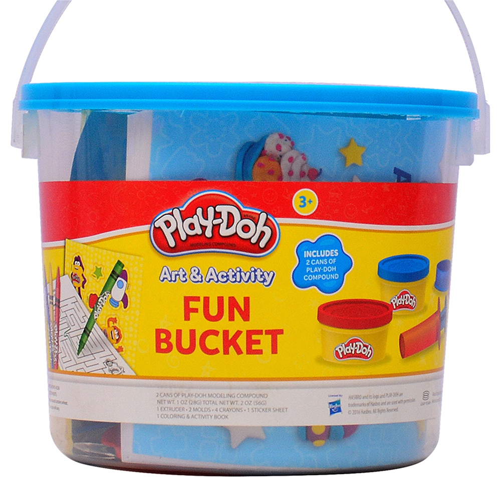 PlayDoh Fun Bucket With 2 Cans and Accessories (3+ yrs)