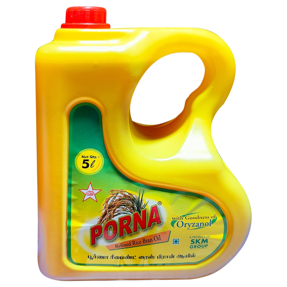 Porna Refined Rice Bran Oil 5 L