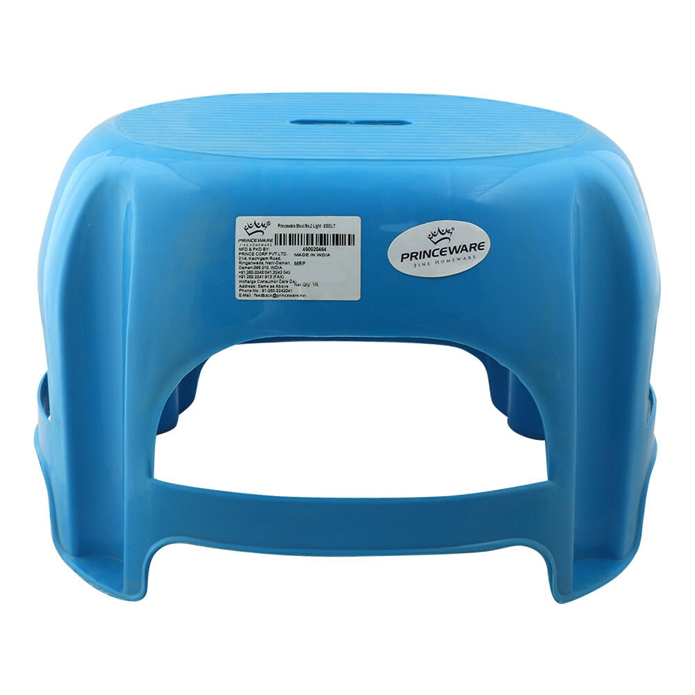 Princeware Light Blue Plastic Bath Stool 24 cm