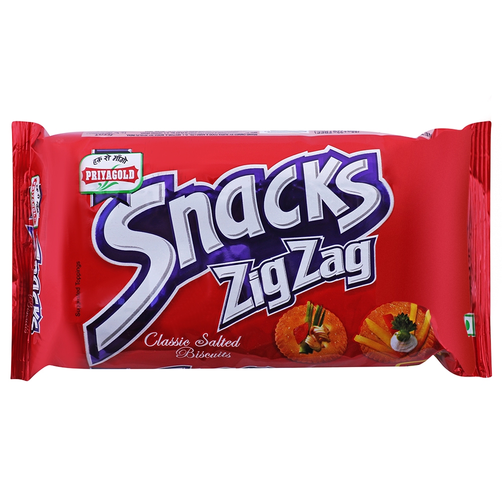 Priyagold Snacks ZigZag Classic Salted Biscuits 75 g