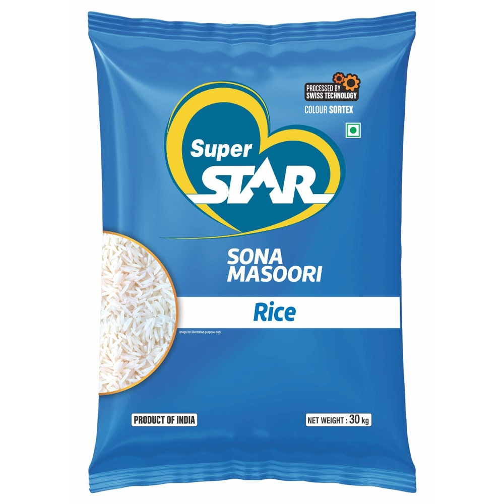 Super Star Sona Masoori Rice 30 kg