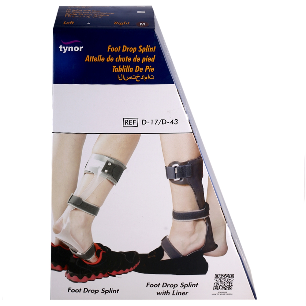Tynor Right Foot Drop Splint (M, 237 250 mm)