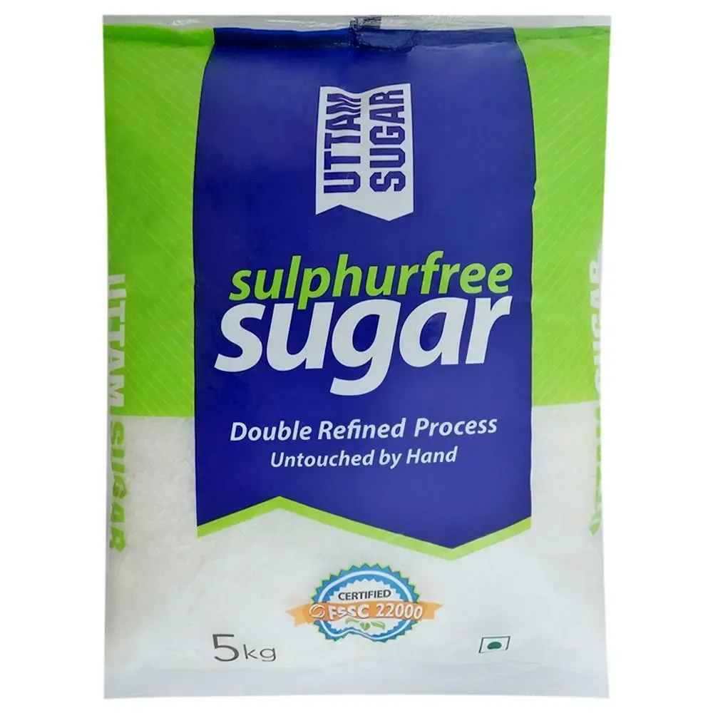 Uttam Double Refined Sulphur Free Sugar 5 kg Uttam Double Refined Sulphur Free Sugar 5 kg