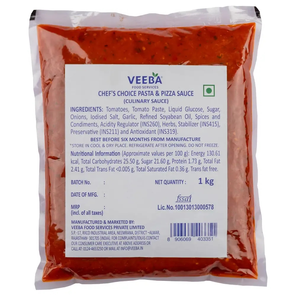 Veeba Chef's Choice Pasta & Pizza Sauce 1 kg
