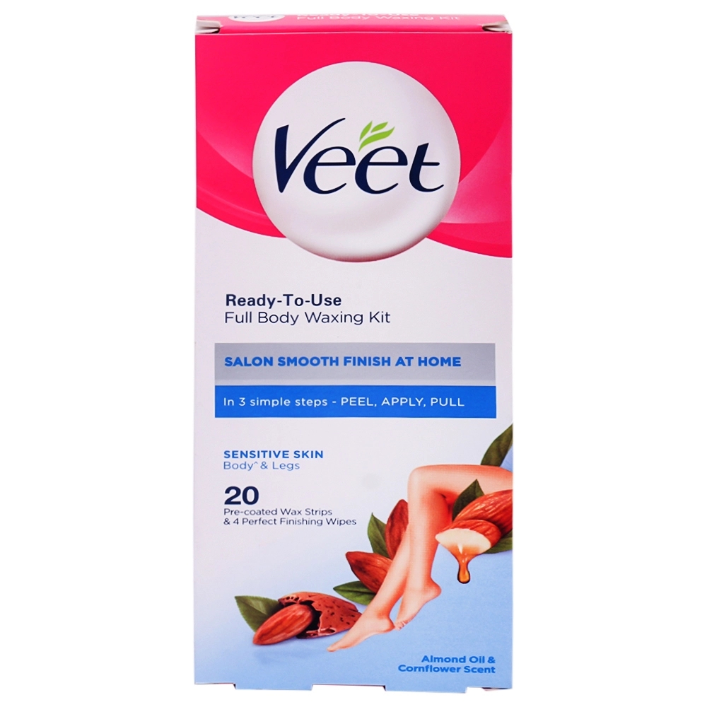 Veet EasyGelwax Full Body Waxing Kit for Sensitive Skin 20 pcs
