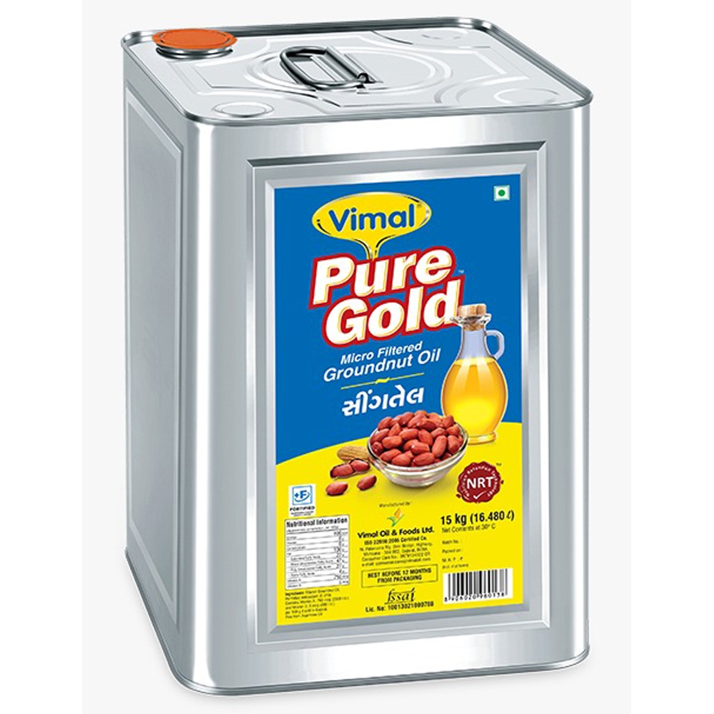 Vimal Pure Gold Filtered Groundnut Oil 15 kg