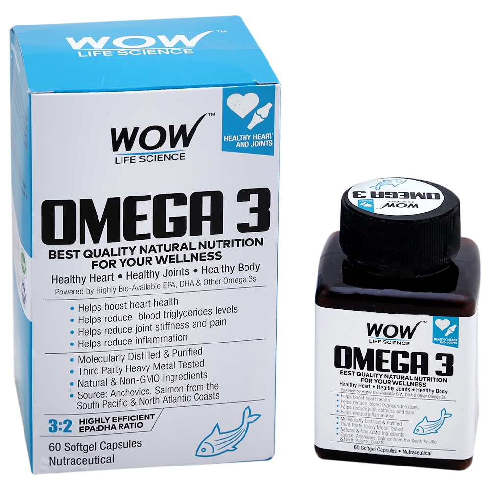 WOW Life Science Omega3 Capsule 60 Nos