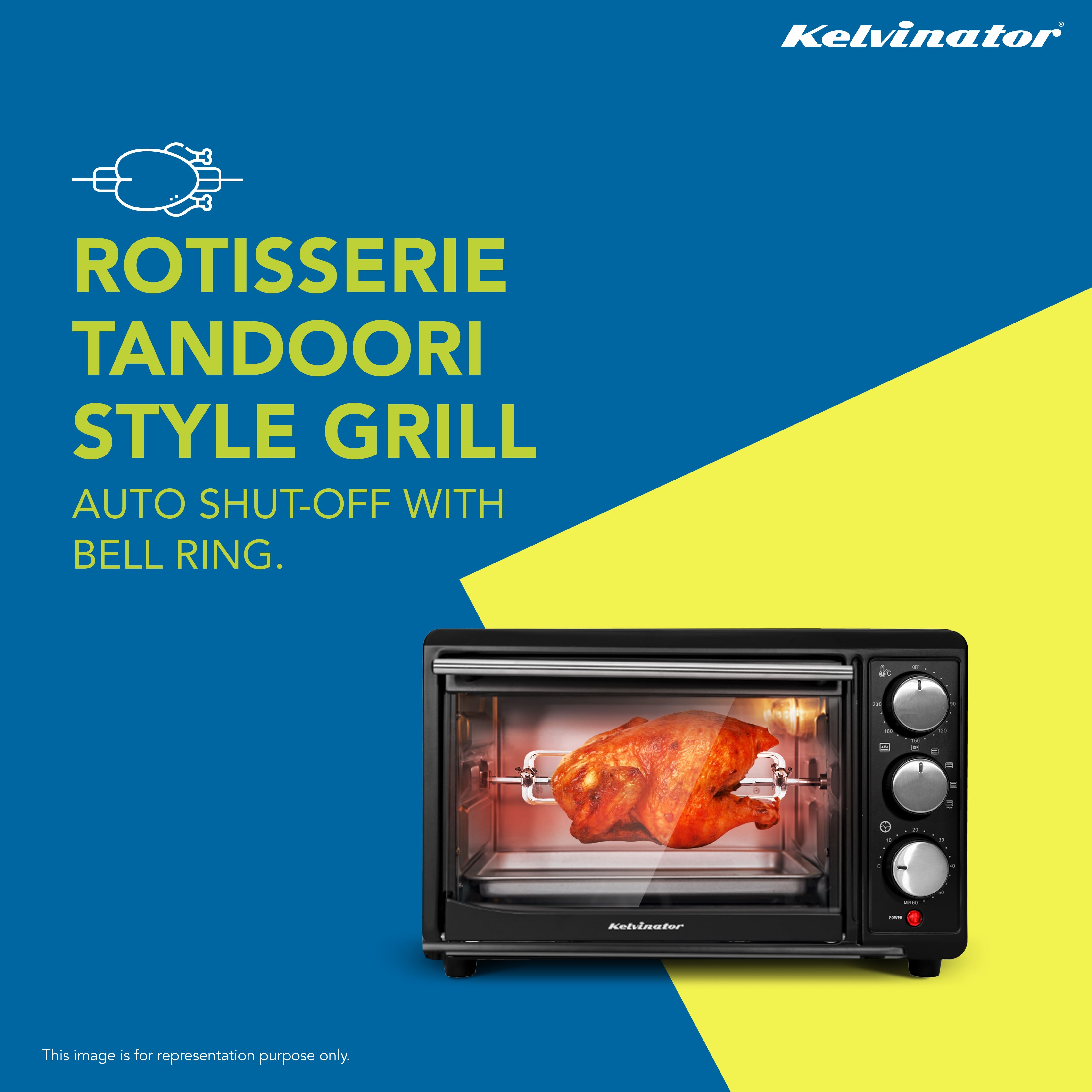 Kelvinator 30L Oven Toaster Griller (OTG), Black, KOTGR00230