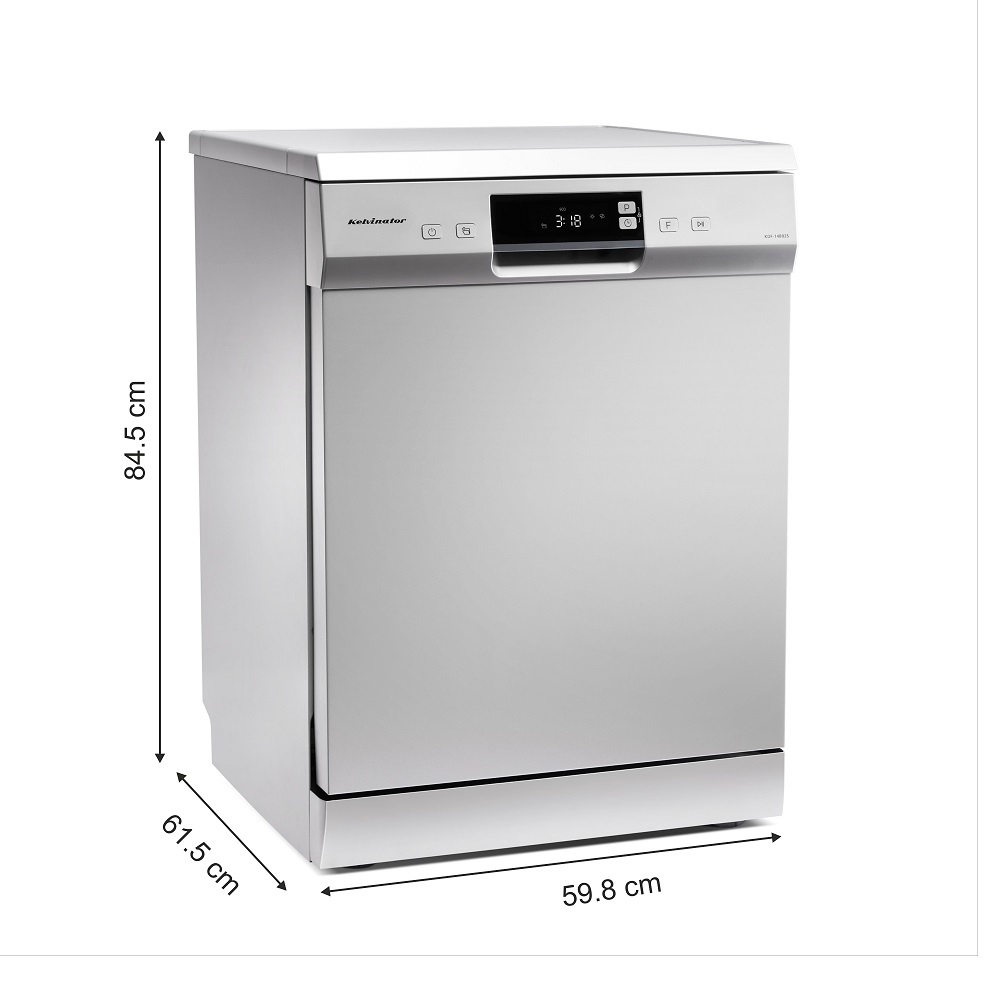 Kelvinator KDF14B01S 14 Place Dishwasher, Silver