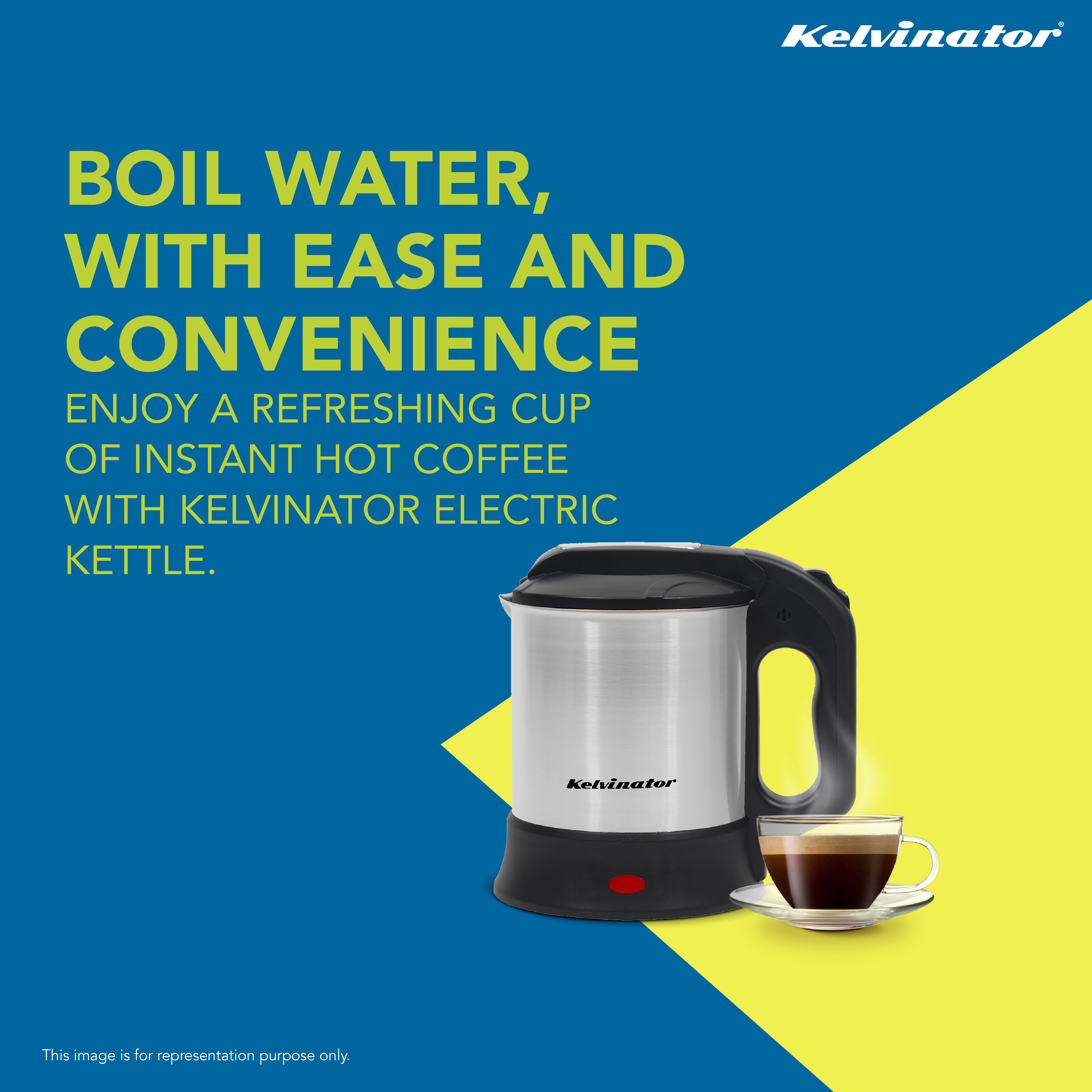 Kelvinator KEKS00310 Cordless Electric Kettle, Silver