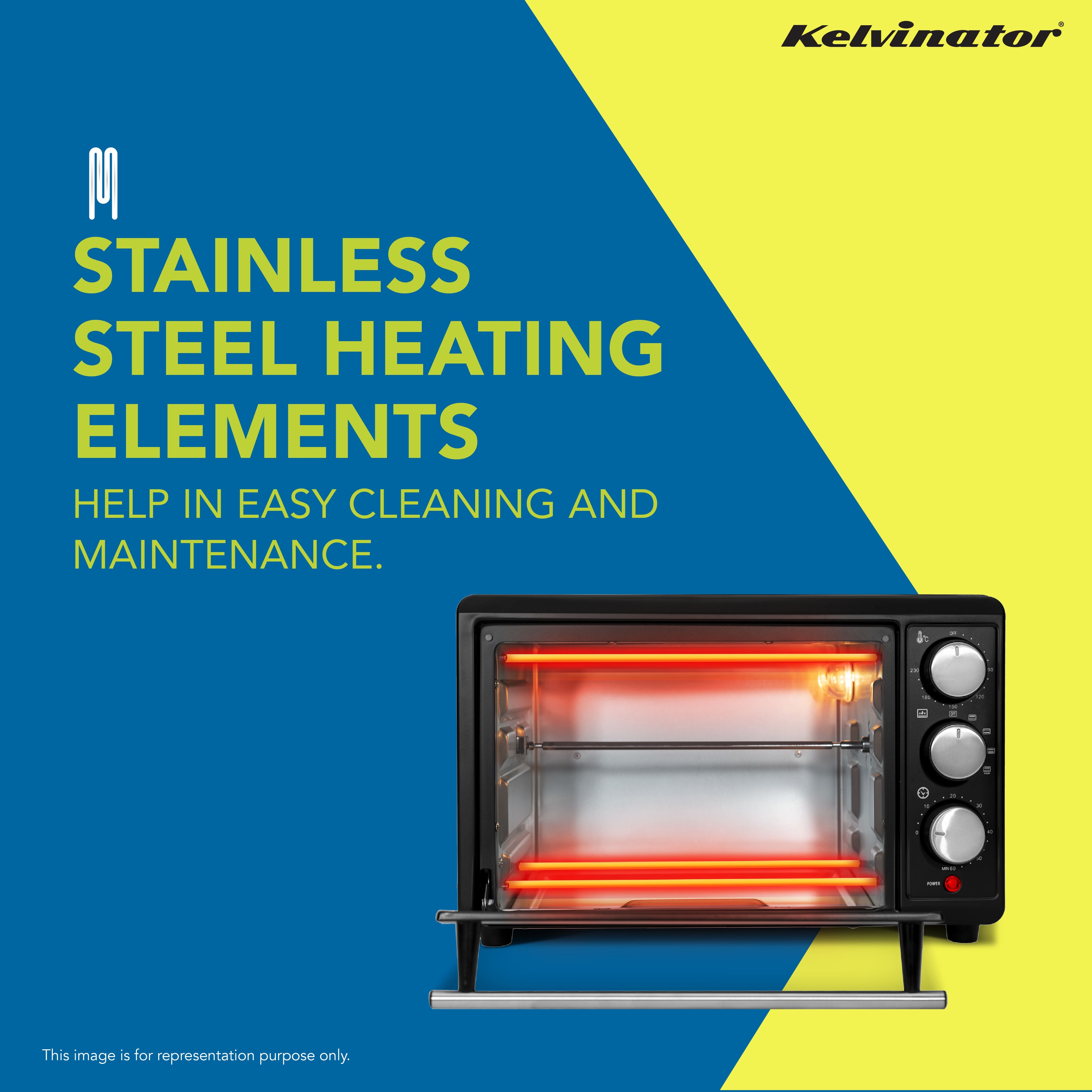 Kelvinator 30L Oven Toaster Griller (OTG), Black, KOTGR00230