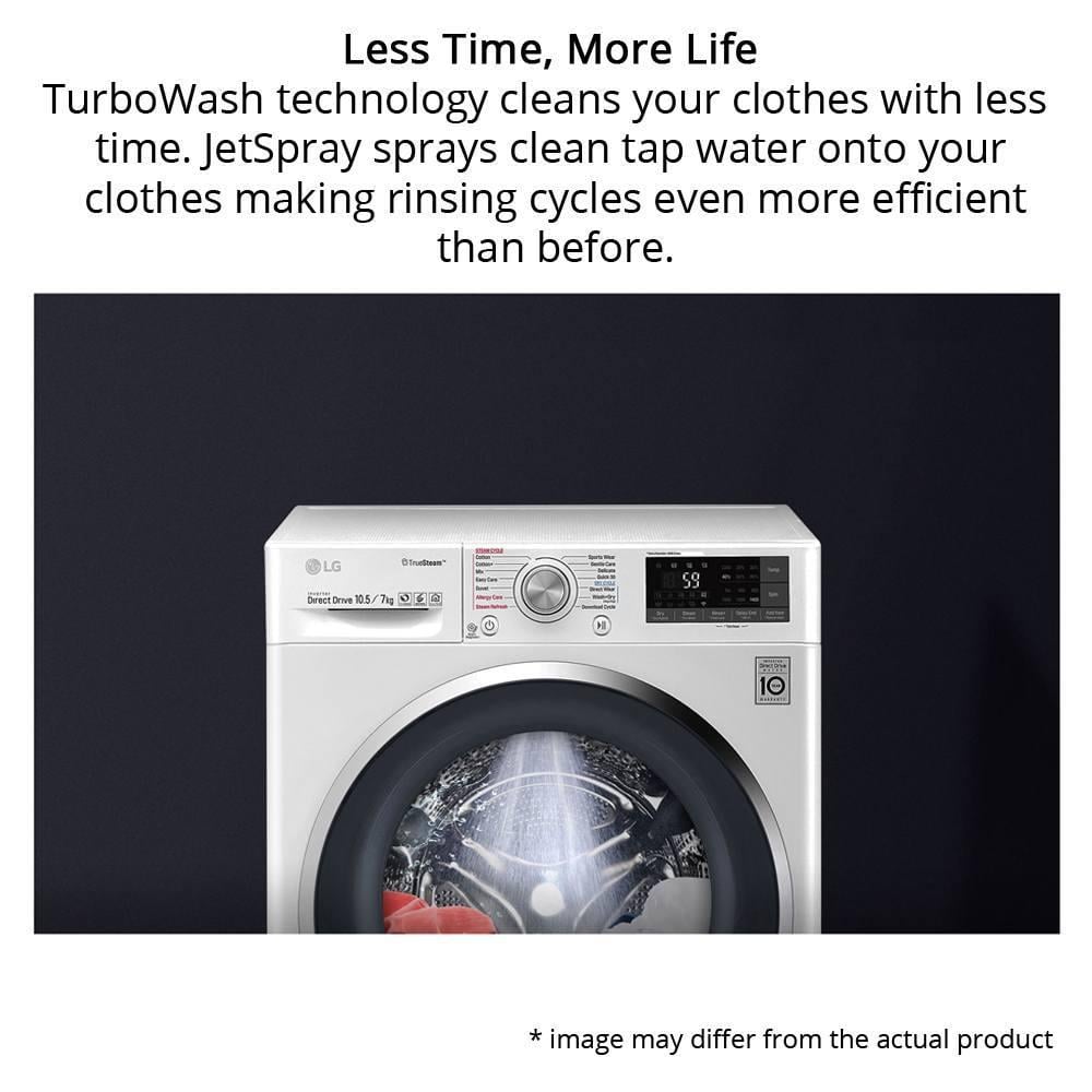 LG 8.0 Kg Front Loading Fully Automatic Washing Machine FHT1408SWL
