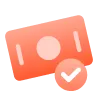 Money and checkmark