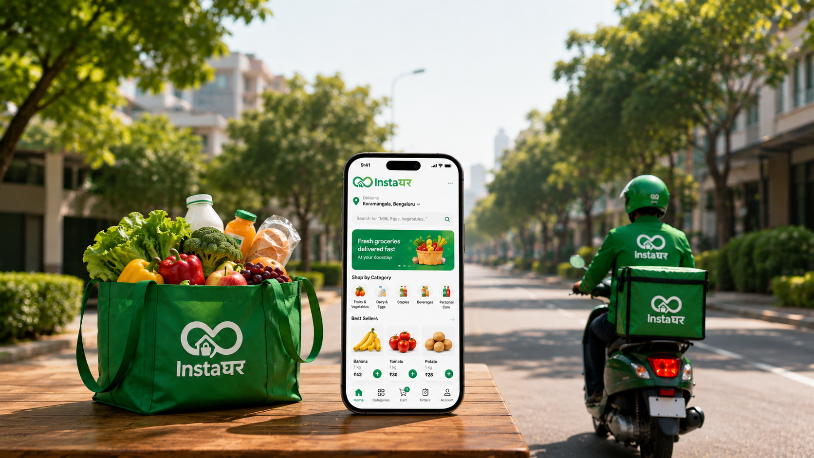 Hyperlocal grocery ecommerce case study: How Instaghar scaled with Fynd Commerce & TMS