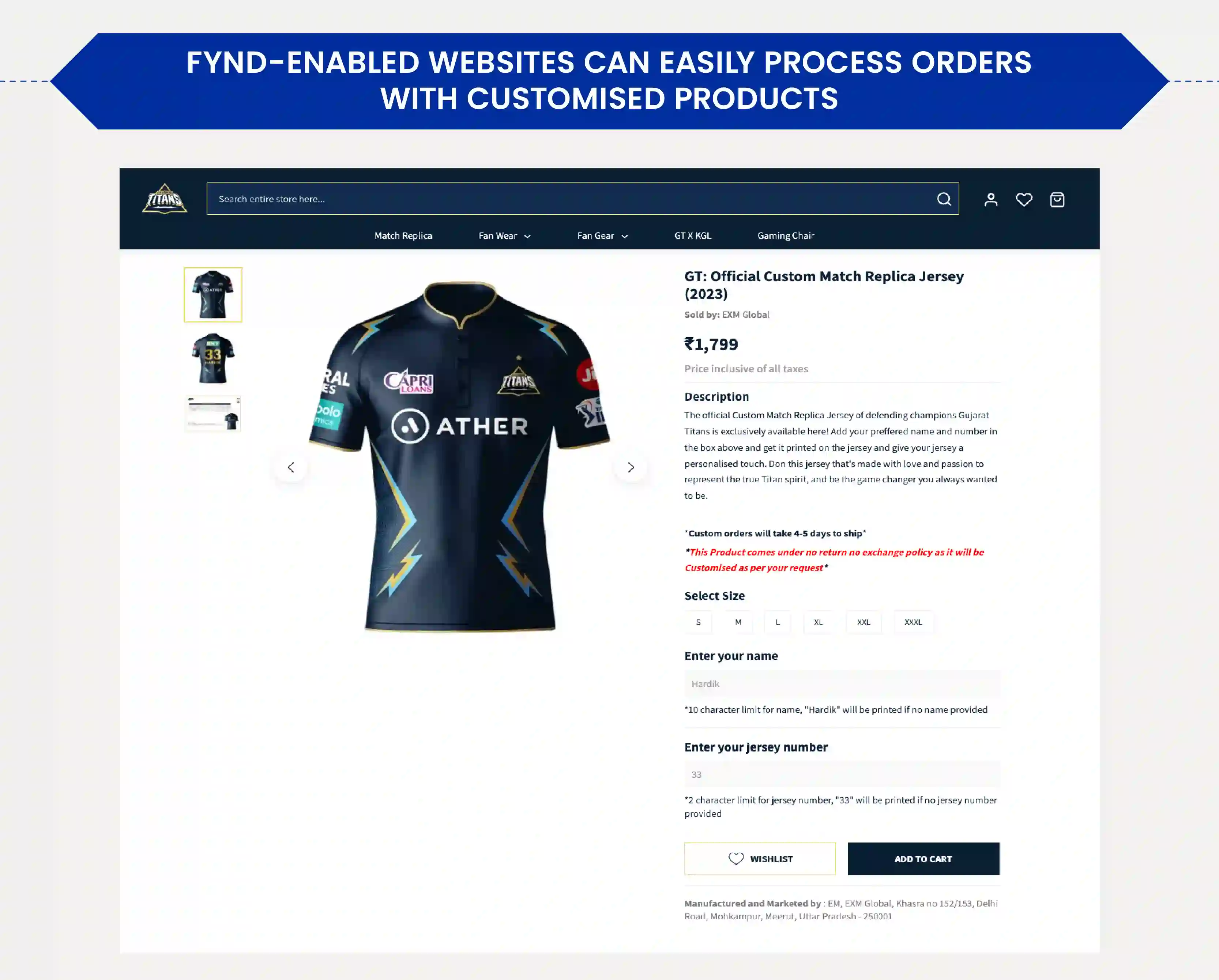 Fynd-enabled websites supports customized order-processing Fynd Platform
