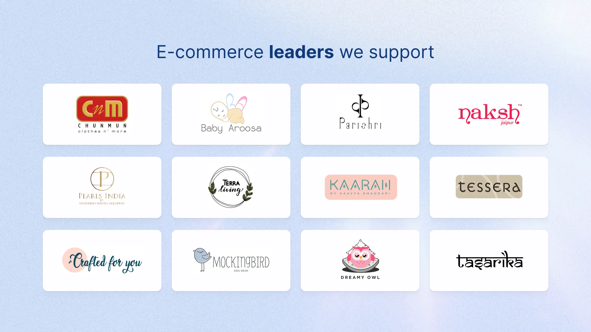 Photo of brands supported by Fynd and Vision Activated