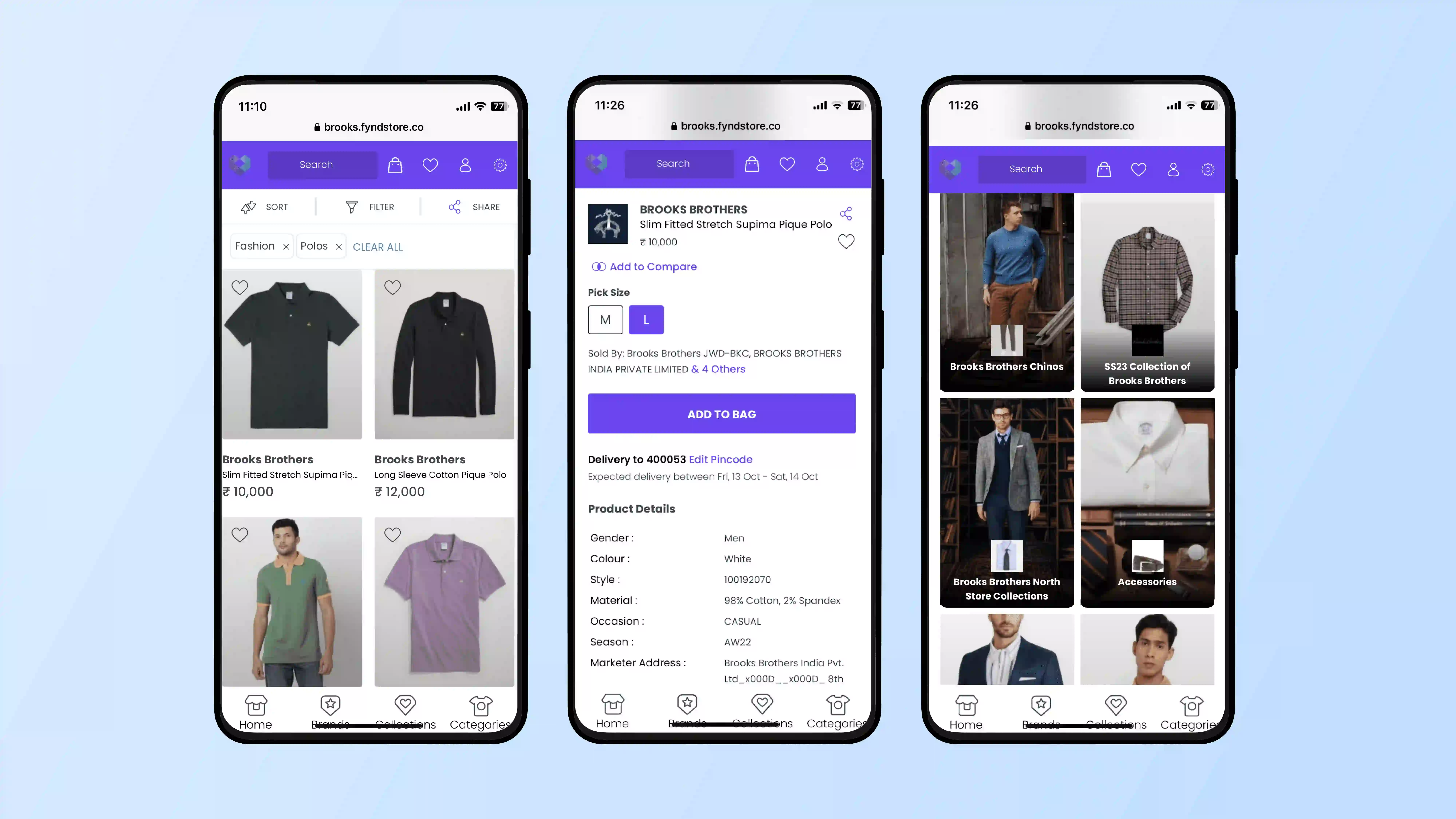 Best shopping experience at Brooks brothers website