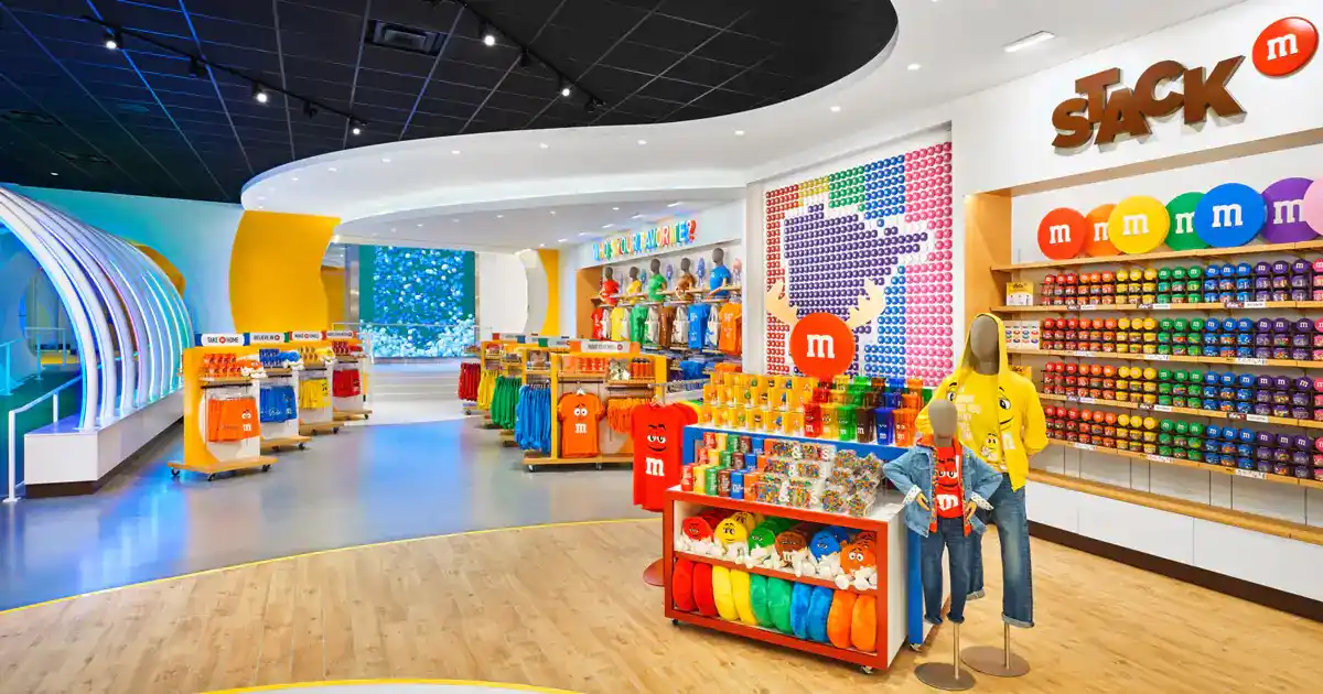 M&M Immersive retail space in the Mall of America