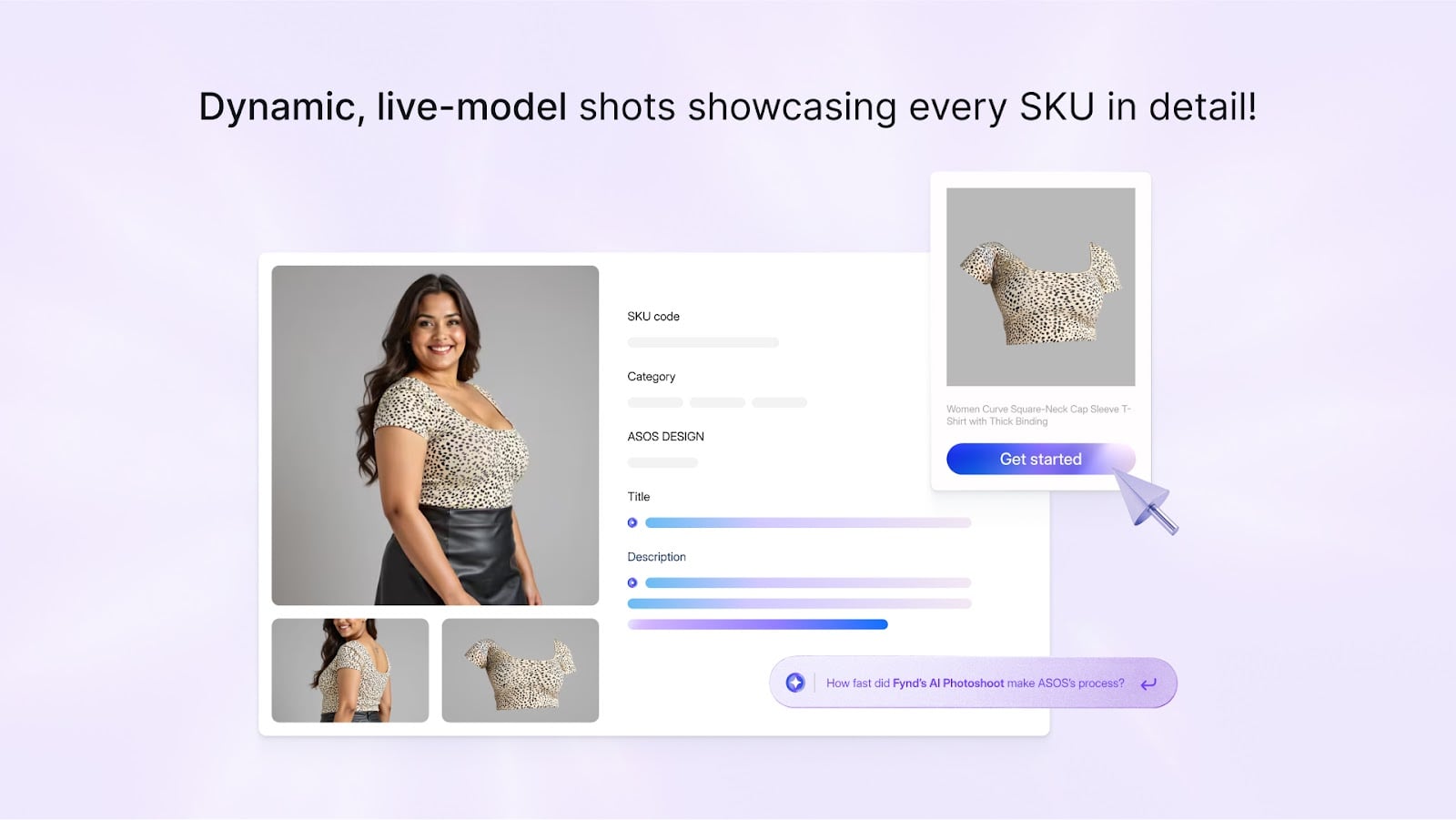 Photo describing live model shots with details
