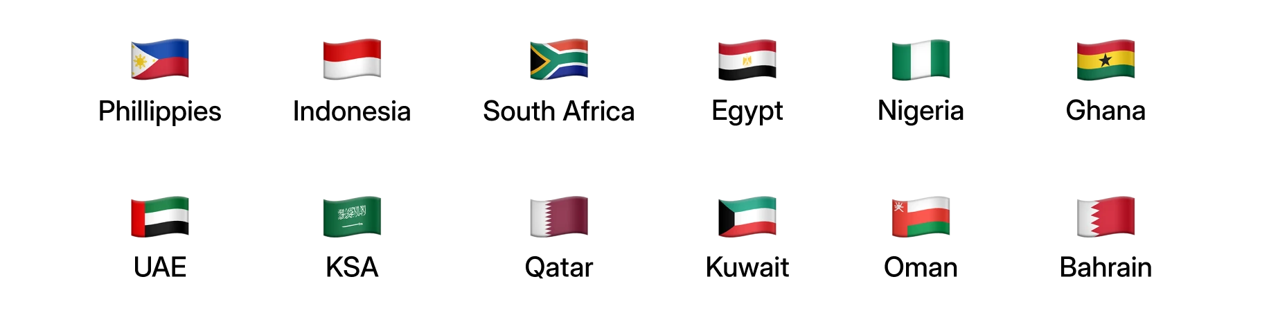 Country flags representing WMS expansion