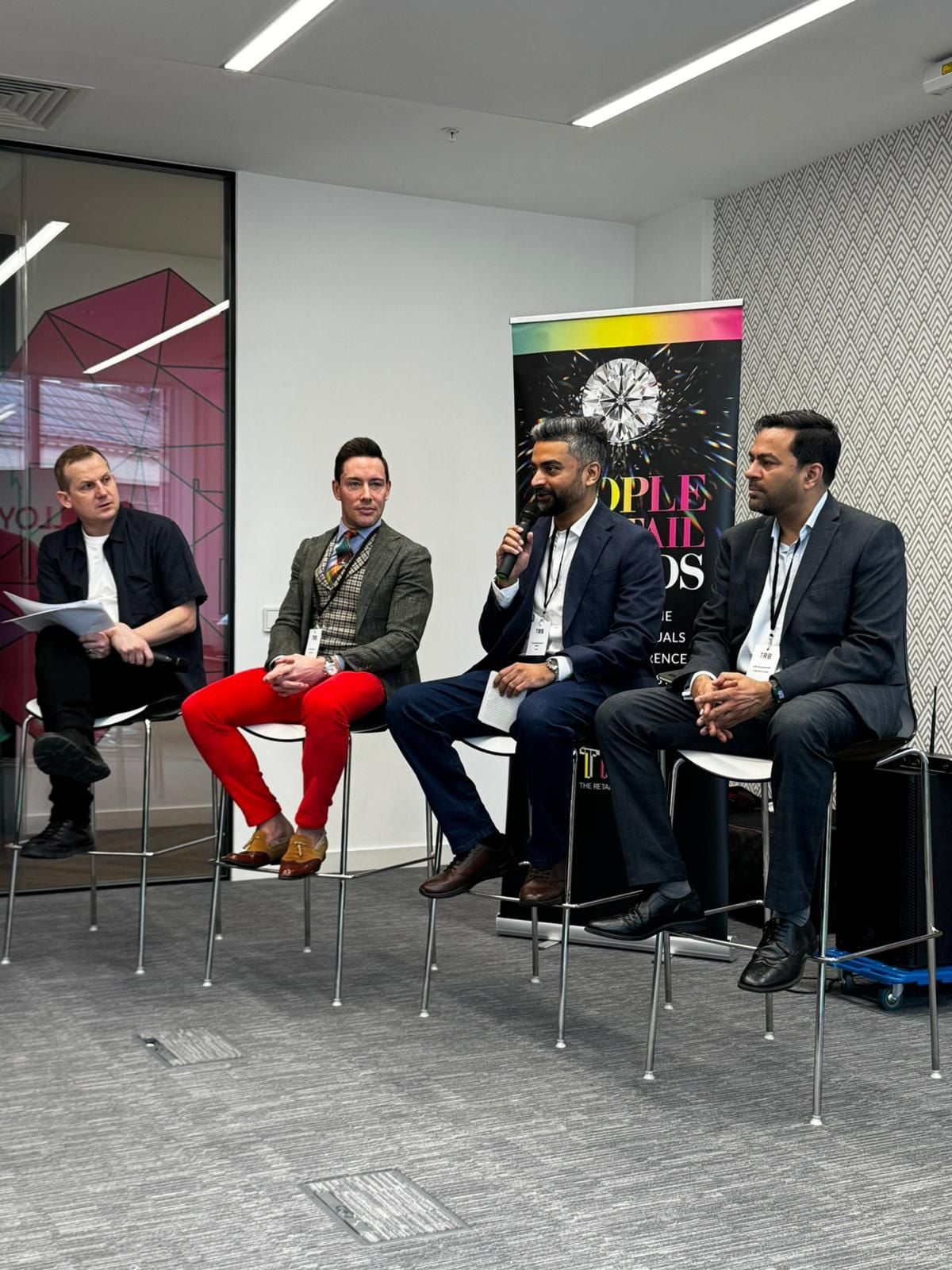 Panel conversation at a Fynd retail event
