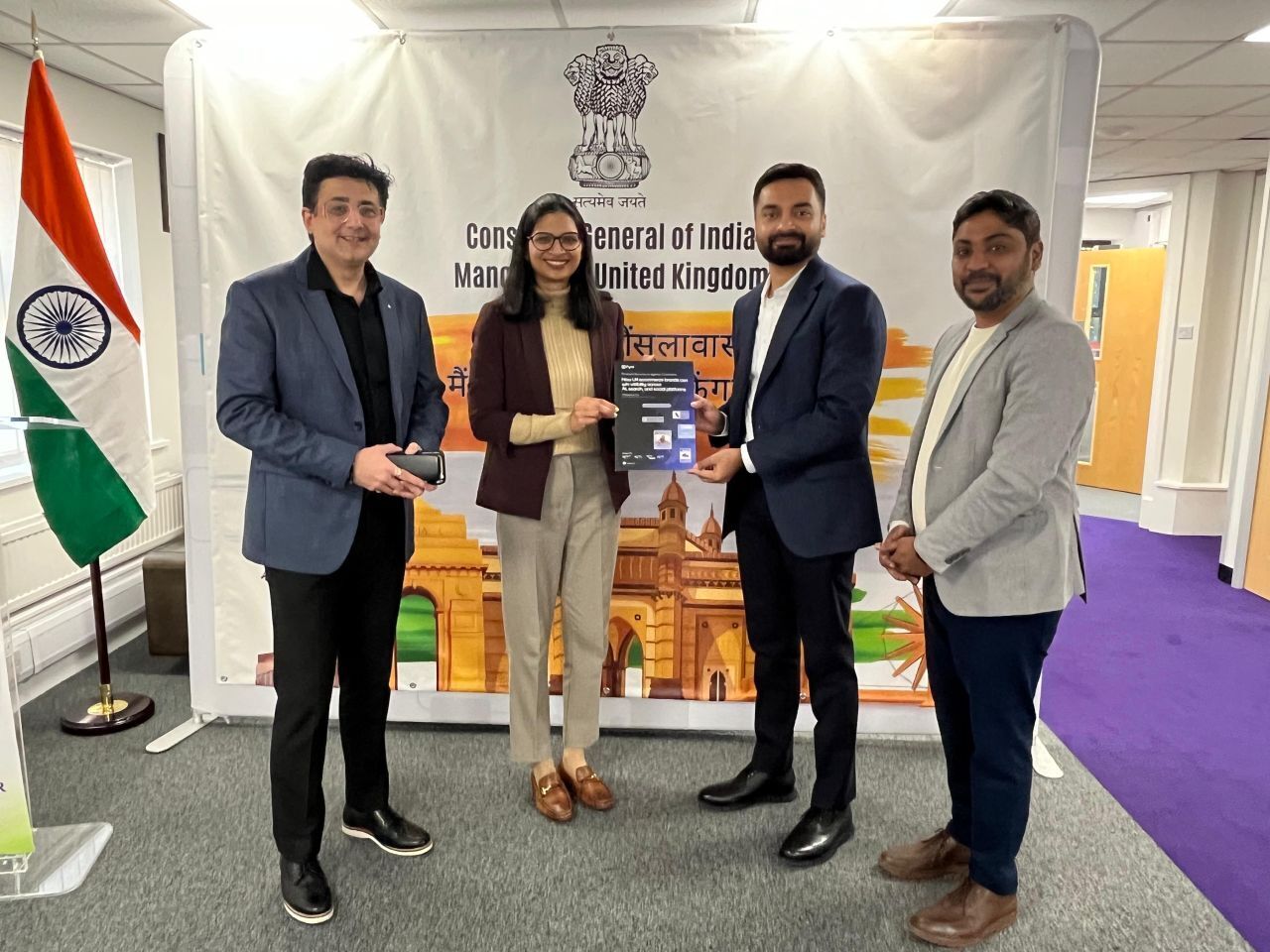 Fynd team at the Consulate General of India in Manchester