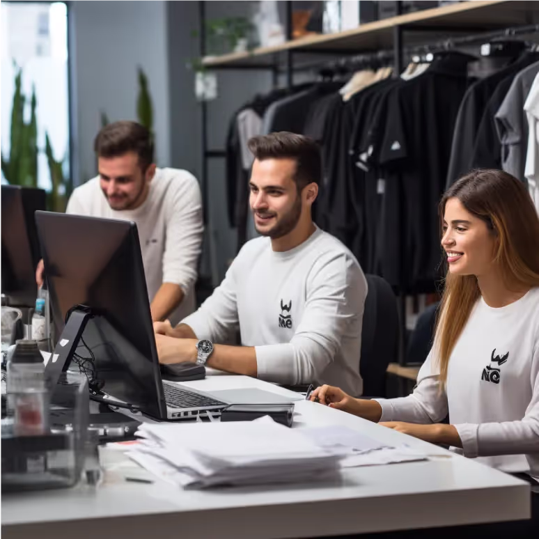 Customer browsing a clothing store