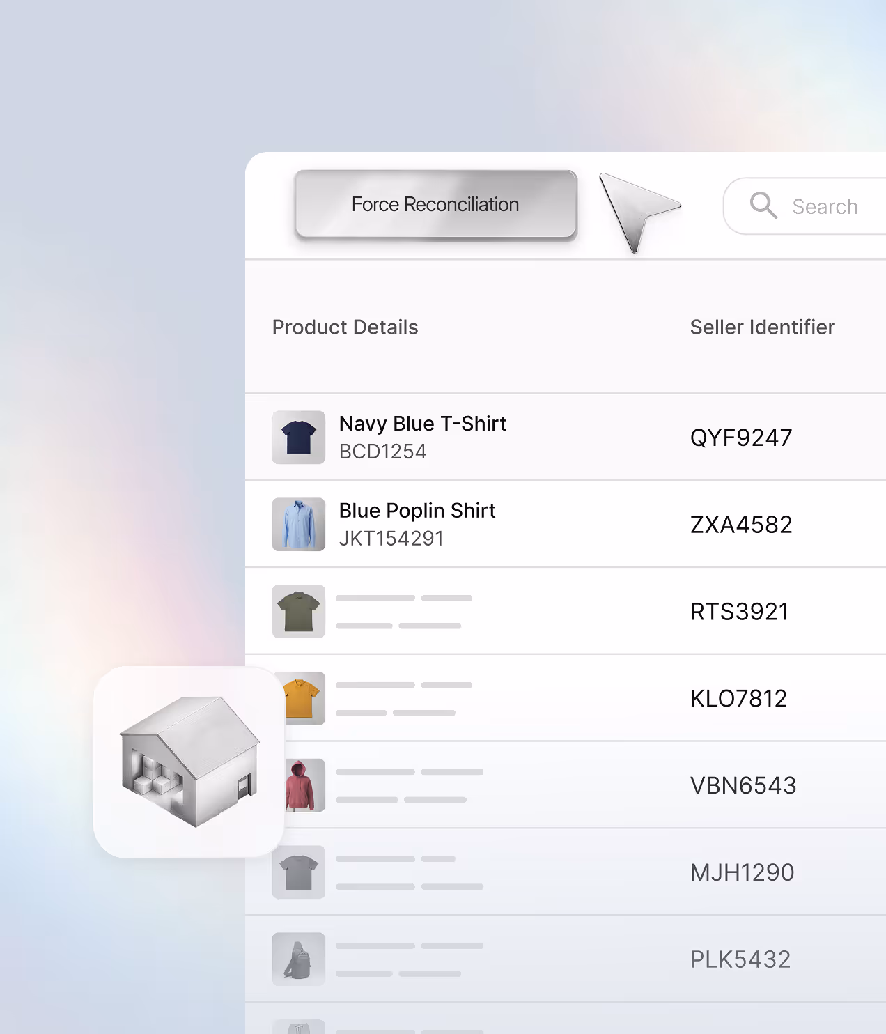Inventory management, snapshots and reconciliation