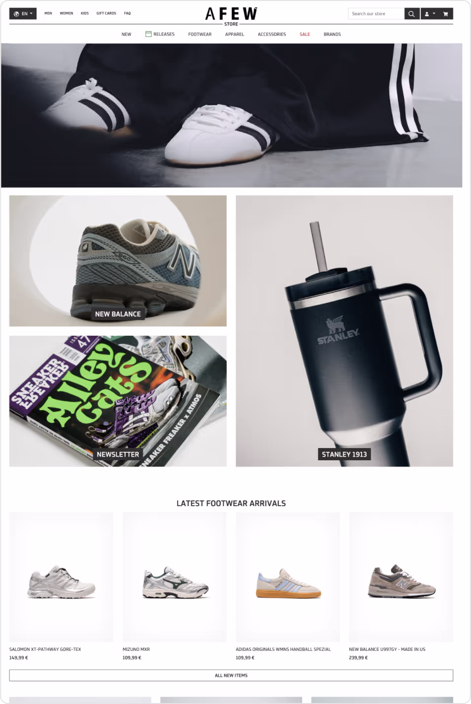 Armani Exchange storefront on Fynd