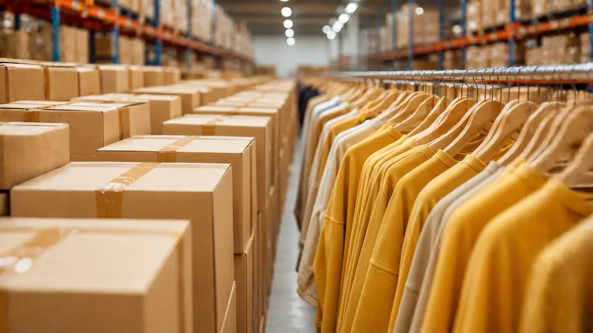 An image shown a fashion e-commerce warehouse management system.