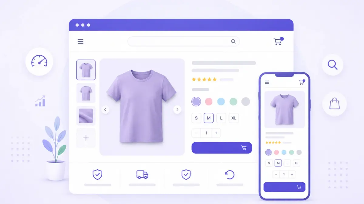 A desktop and a mobile screen depicting a clothing brand website