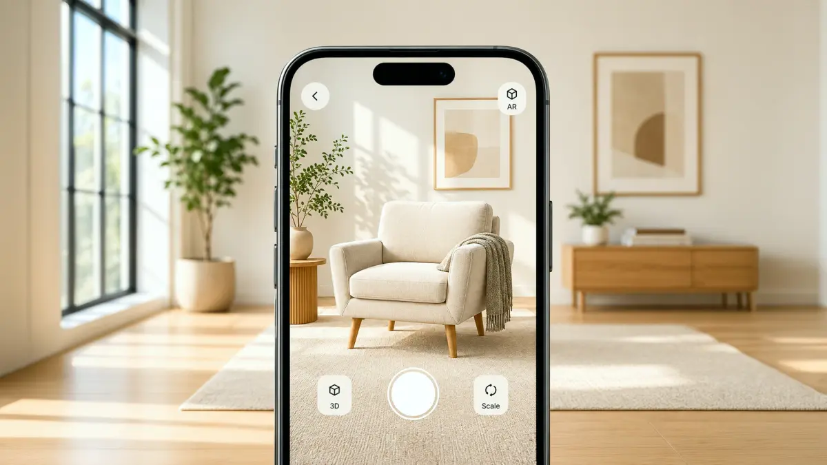 An image showing AR VR try on furniture