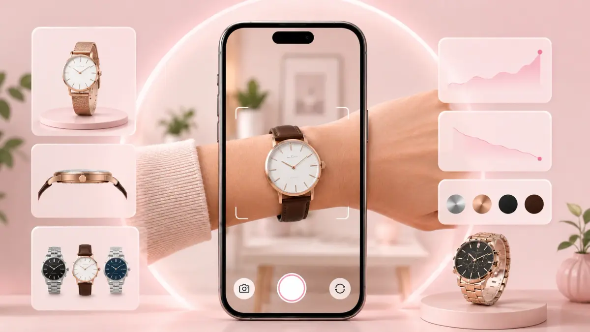 An image showing  3D virtual try-on for watches